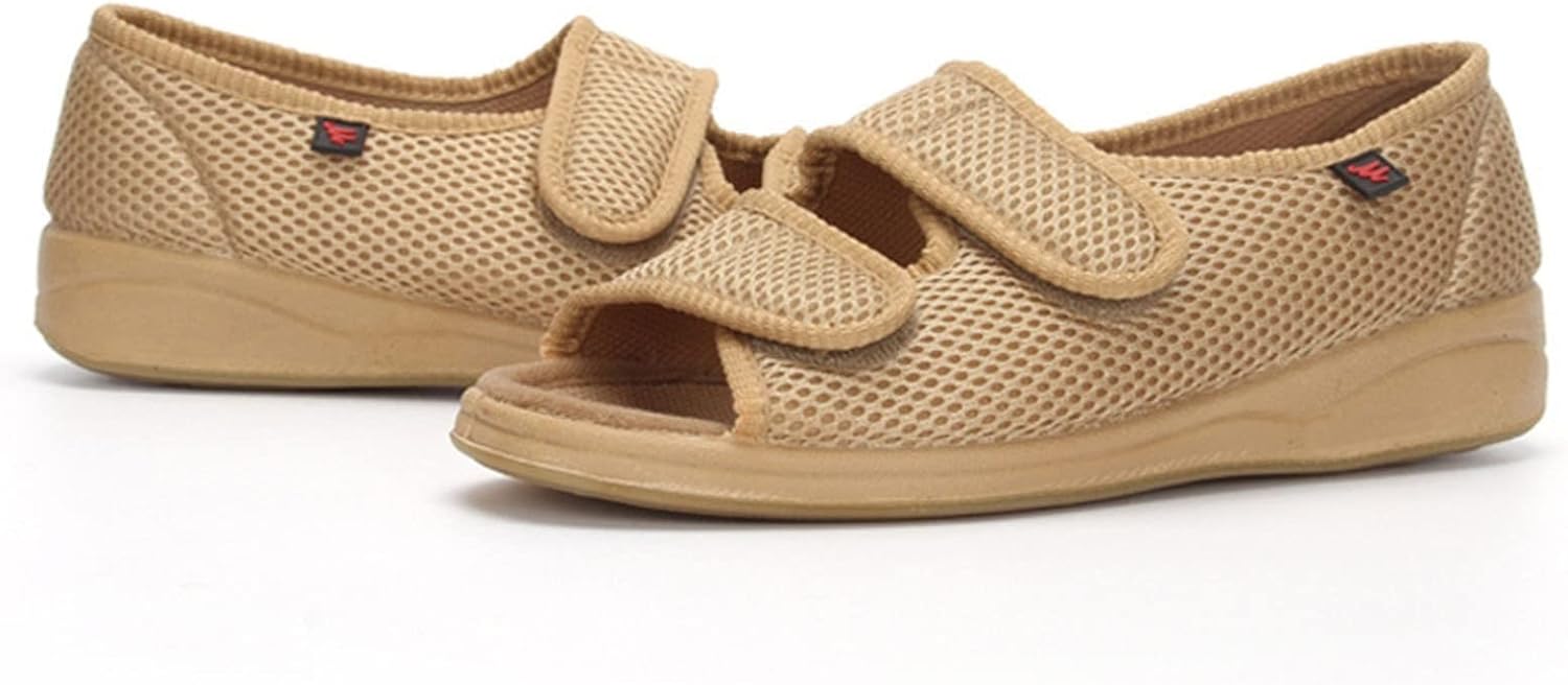 Summer Unisex Orthopedic Diabetic Slippers,Fertilizer Comfortable Diabetic Shoes for Women Wide Width,Indoor Breathable Elderly Edema Shoes for Swollen Feet,Washable