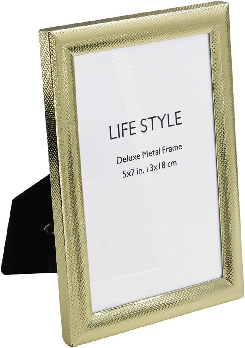 Topsky Metal Photo Frame Picture Frame Glass Window For 7x5 Inches Picture (Gold 2) Amazon