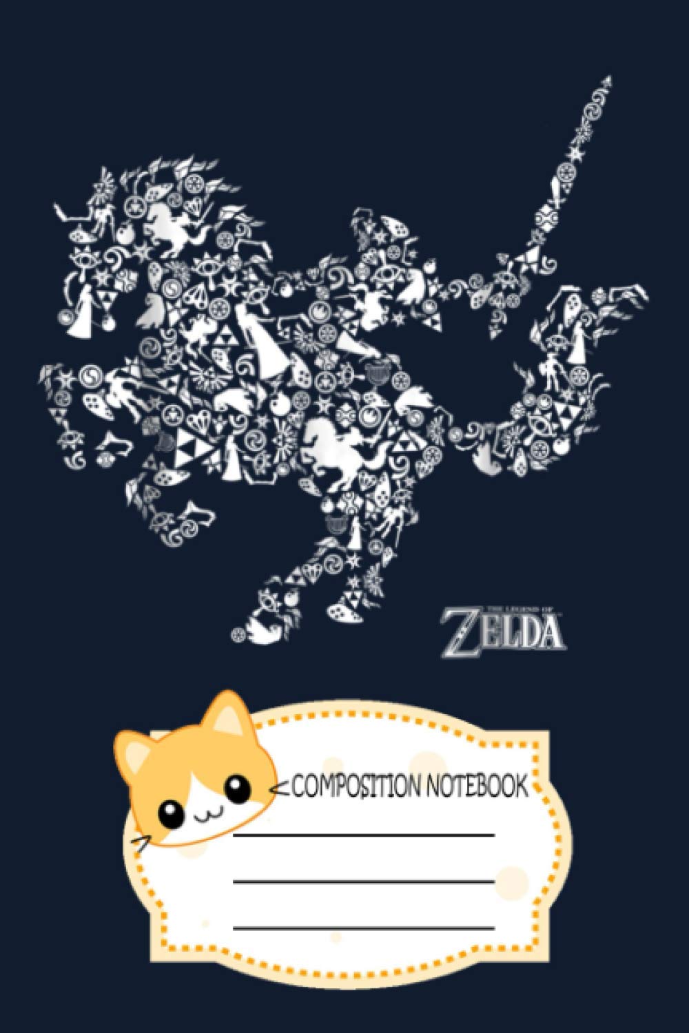 Nintendo Zelda Link Epona Iconic Silhouette Graphic Notebook: 120 Wide Lined Pages - 6" x 9" - College Ruled Journal Book, Planner, Diary for Women, Men, Teens, and Children