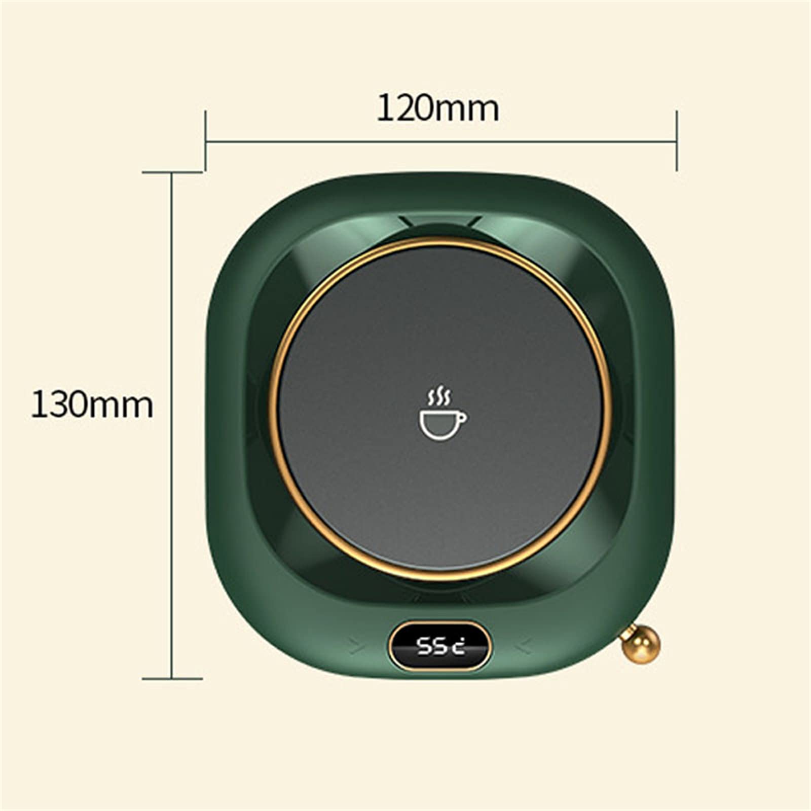 Calentador de Tazas de Café, Calentador Eléctrico de Bebidas para el Hogar y la Oficina, 4 Configuraciones de Temperatura, Posavasos Calefactor para Regalo, Café, Té, Cacao
