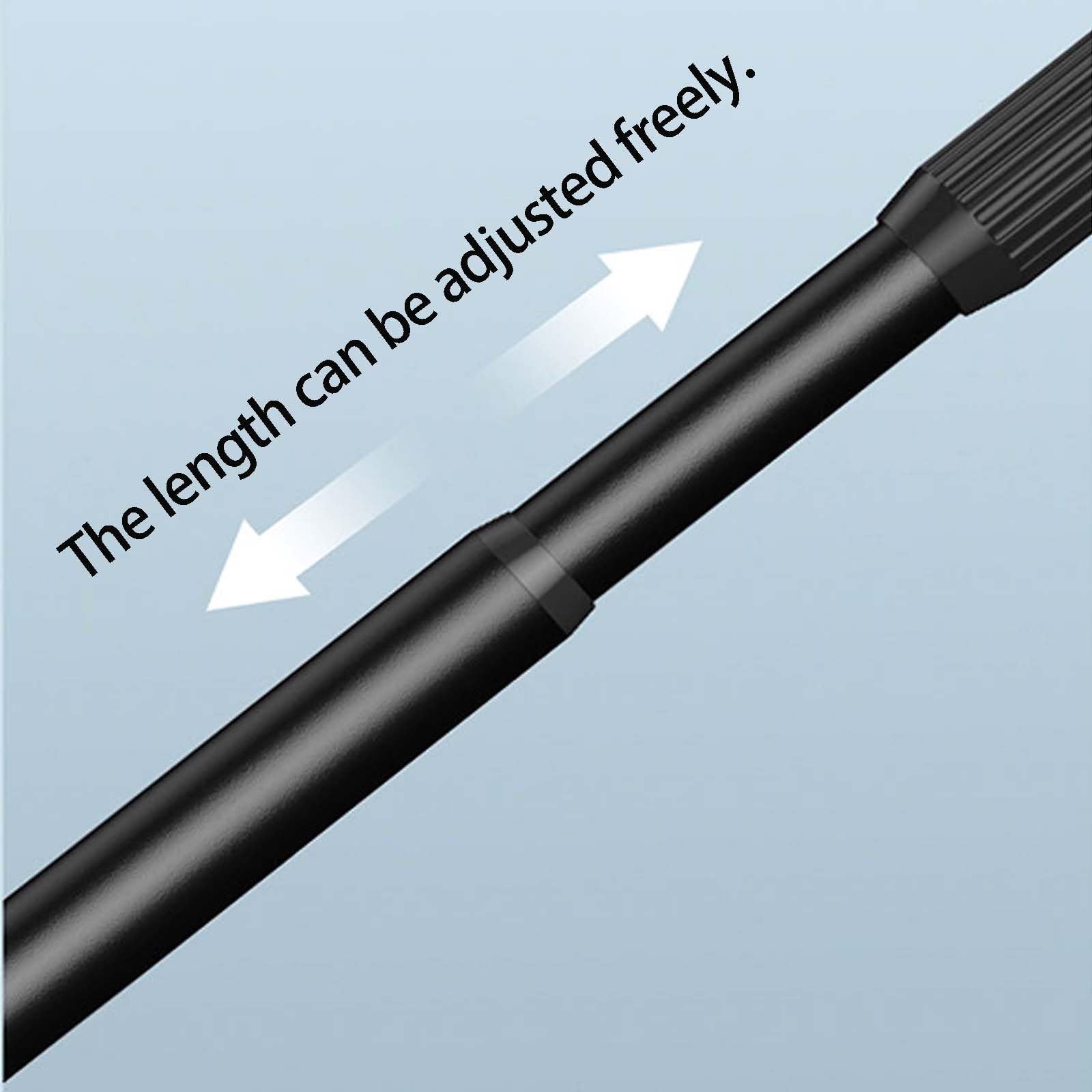 Gardinenstange Ohne Bohren 40-500 cm Ø 33 mm Teleskopstange Zum Klemmen Verstellbare Duschvorhang-Spannstange Klemmstange Vorhang für Fenster Kleiderschrank Schrank(Metallic,1.1-2.0m)