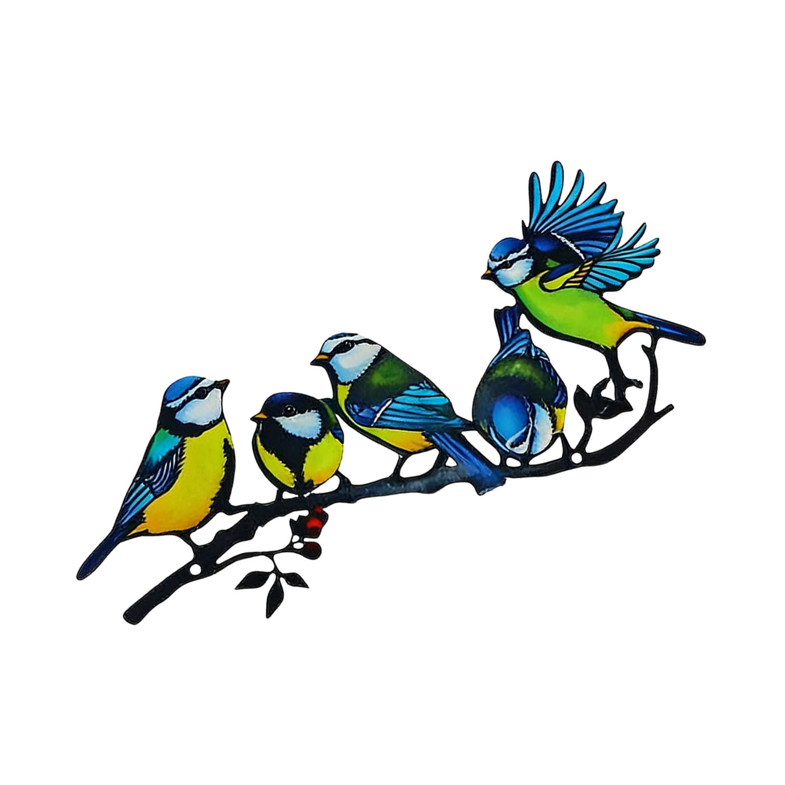 carotoe Handcrafted 3D Hummingbird Wall Hanging Decoration Colorful Metal Bird Wall Art for Exterior Home Decor Outdoor Bird Art Decor