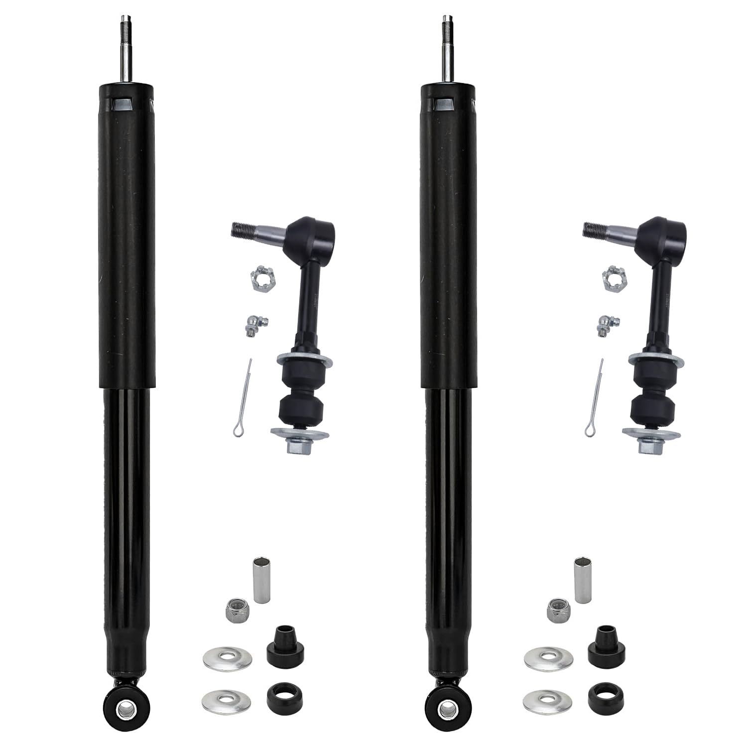 Detroit Axle - Front 4pc Shock Absorbers Kit for 2000-2002 Dodge Ram 2500