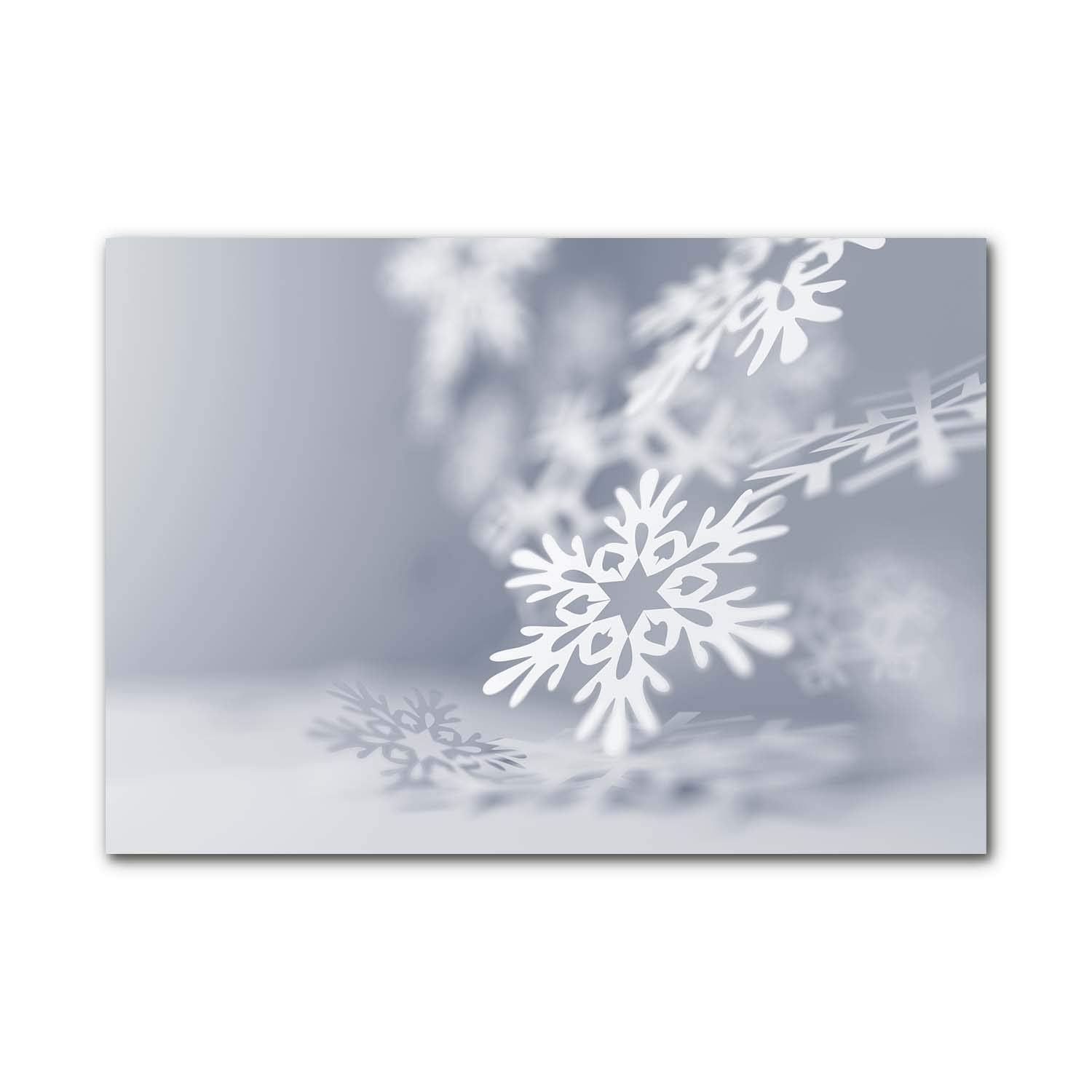 Photo Décorative Panoramique Noël Flocon de Neige Image Verre