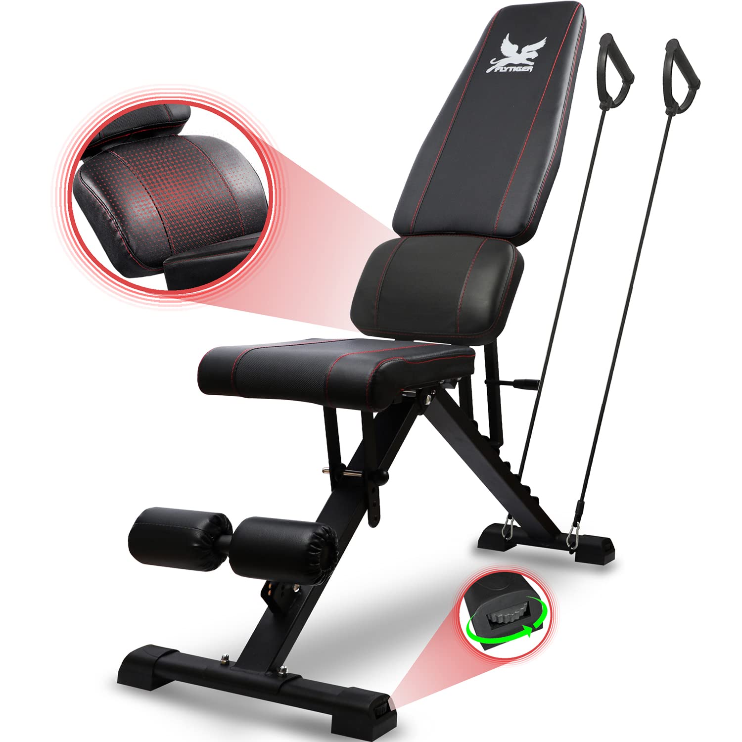 Weight Bench Adjustable Strength Training Workout Benches Foldable Work