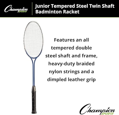 Miniatura 33 de Champion Sports BR40 Heavy-Duty Steel Badminton Racket