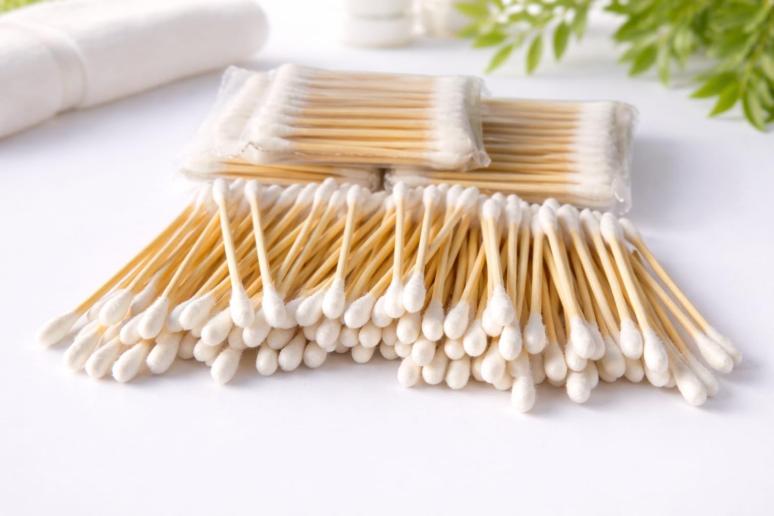 Cotton Swabs with Wooden Sticks, Double Tipped, Hygiene Care, Individually Wrapped 300 Packs-image-21