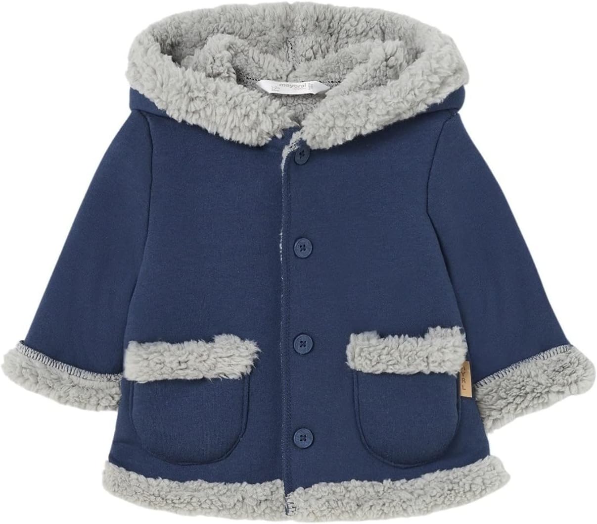 Mayoral Lamb fabric coat for Baby-Boys Night blue