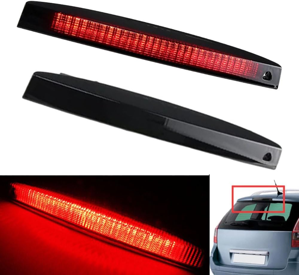 Rear Windshield Mount 3rd Brake Light LED Brake Lamp, Rear Center High Mount Third Stop Tail Light 8200175538, 2003-2008 Compatible with Renault Megane MK II, Smoke Lens