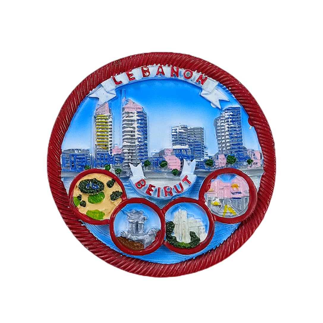 Magnete Frigorifero 3D Beirut - Souvenir In Resina Fatto A Mano, Decorazione Casa E Cucina