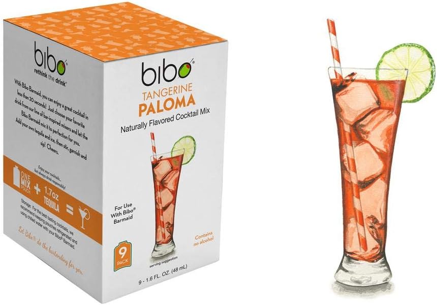Bibo Tangerine Paloma 18-Count Cocktail Mix Pouches