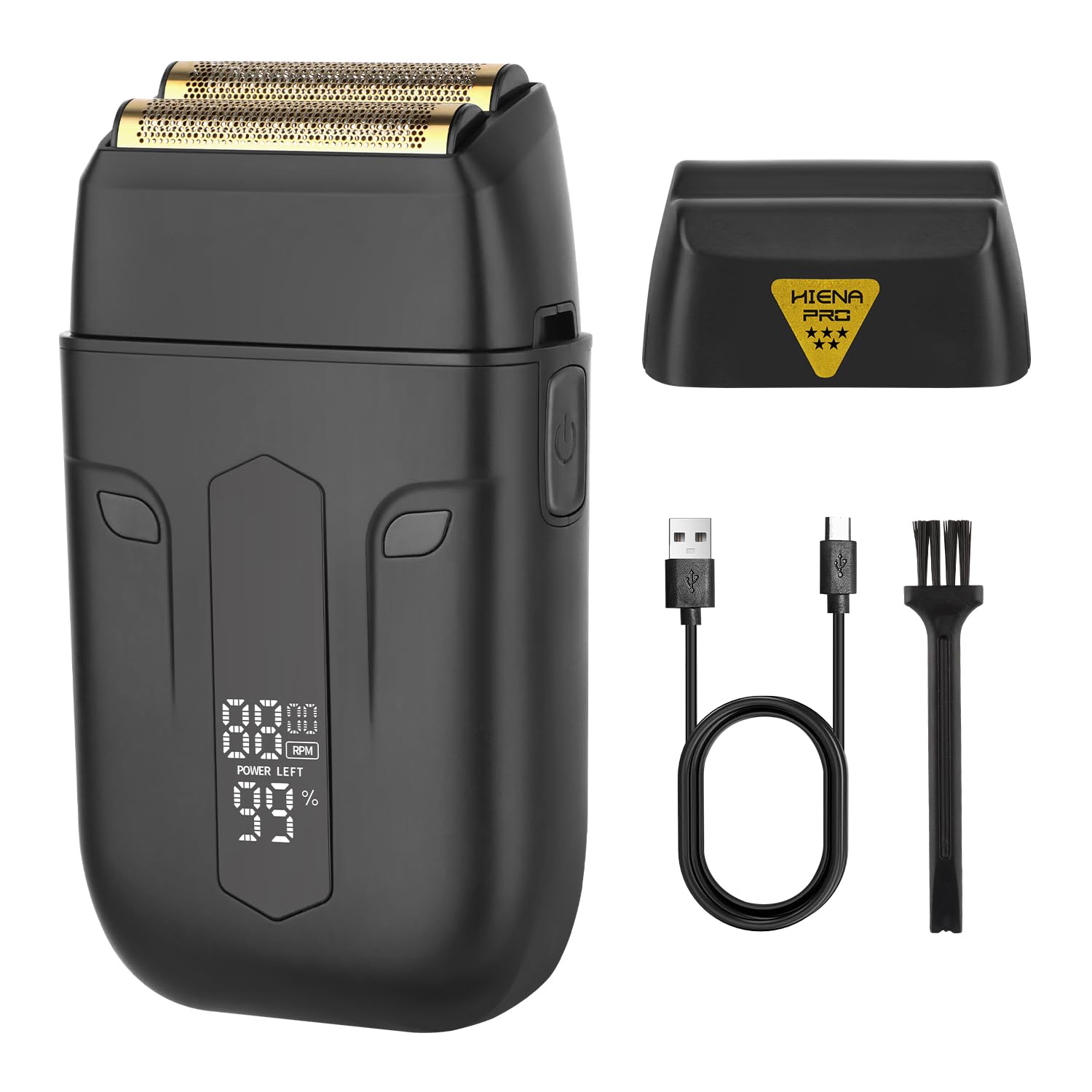 HIENA PRO Upgraded Foil Shaver, Electric Razor for Men,Electric Shavers Men with USB Type-C Rechargeable, Double Floating Blade Electric Razor for Waterproof-image-33