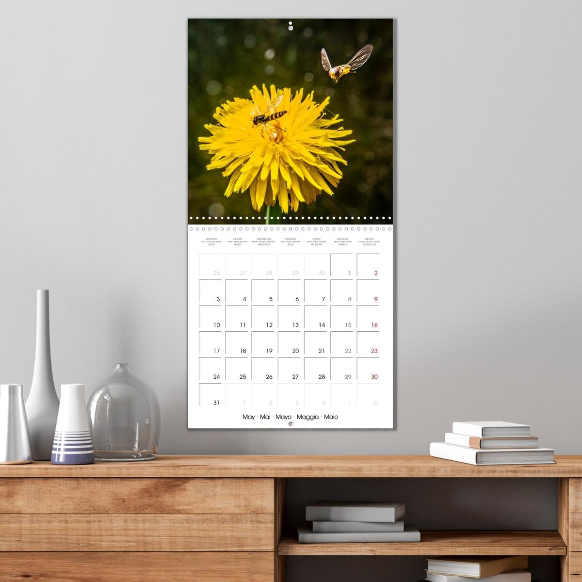 Macro Photo Cachée de la Nature (Calendrier mural carré 2027 30 x 30 cm) Calendrier double avec une page pour vos prises de notes