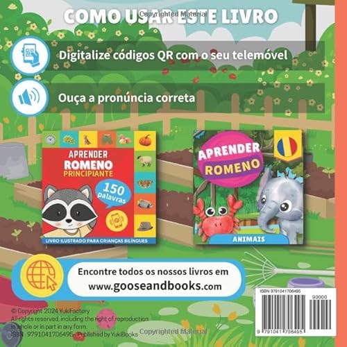 Aprender romeno - Frutas e vegetais: Livro ilustrado para crianças bilíngues - Português / Romeno -
