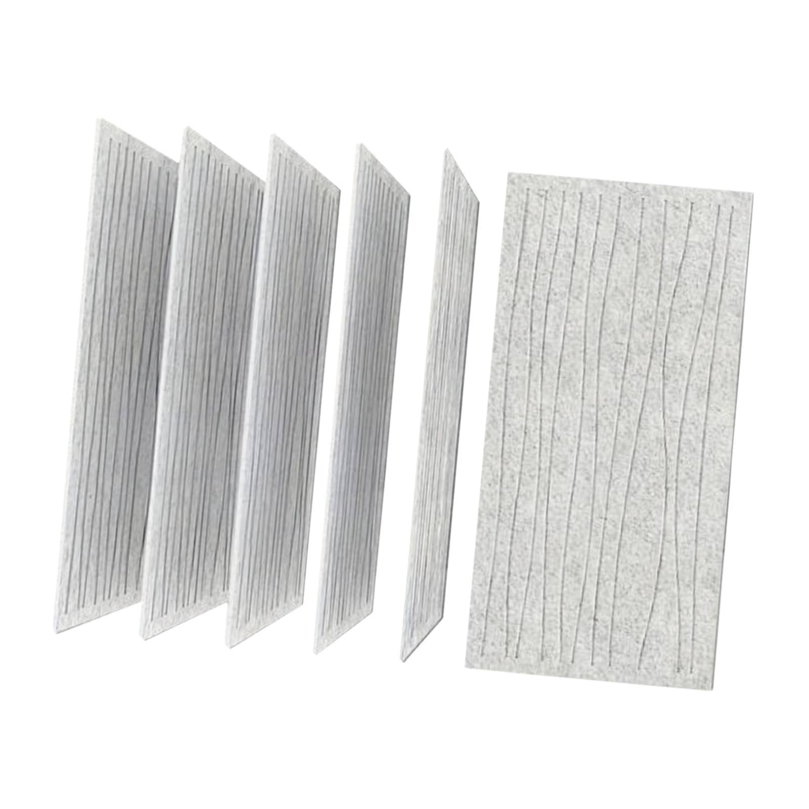 6 Pezzi Pannelli Acustici Art Pannelli Isolanti Fonoassorbenti Parete Pannelli Decorativi in Feltro Poliestere Riduzione Acustica Adatti per Studio, Grigio Argento