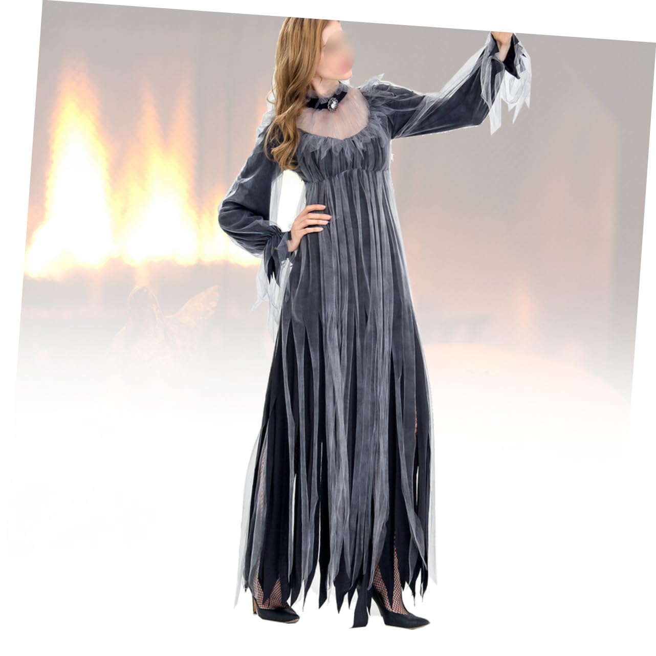 2 Piezas traje para cosplay vestido cosplay vestidos de gala vampiro Ideal para disfraces de Halloween traje de para el rendimiento vestido de disfraz de bruja para adultos