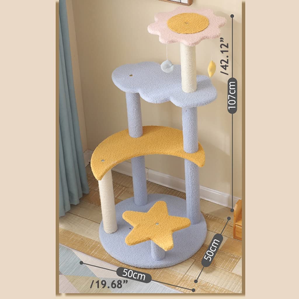 Katzenkratzbaum Kratzbaum Katzenturm Katzenklettergerüst Dreistufige Plattform Katzenmöbel Katzenkratzbaum Spielzeug Katzenaktivitätsständer Cat Tower Kratzbaumhaus ( Color : A )