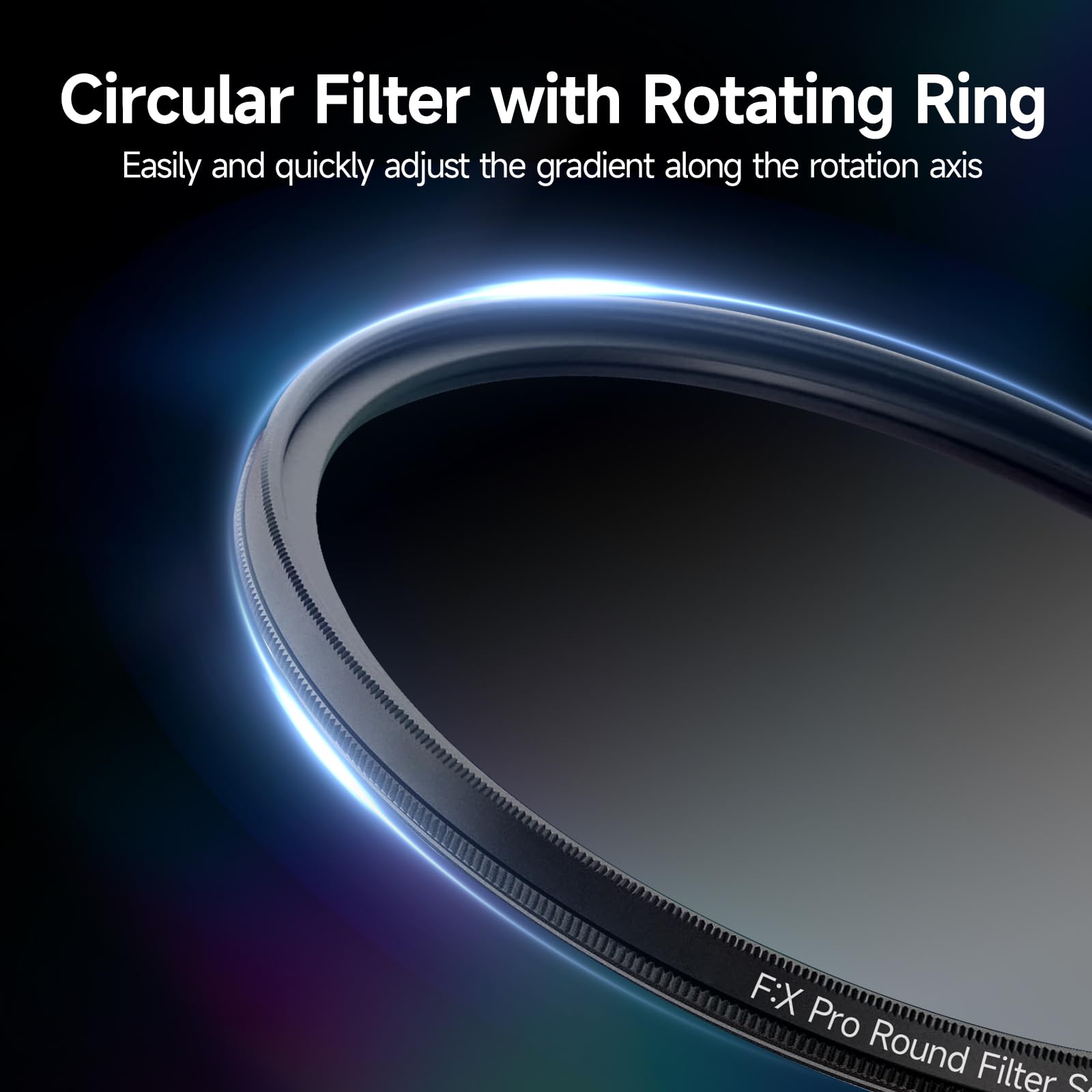 Rollei F:X Pro Soft GND 8 Filtre Rond à dégradé de Gris avec Anneau Rotatif pour régler Le dégradé Le Long de l'axe de Rotation Idéal pour la Photographie de paysages et d'architecture (82 mm)