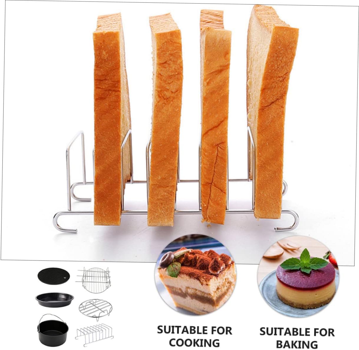 6pcs Baking Dish Fryer Versatile Kitchen Accessories for and Muffins for Cooking Eggs and Roasting Vegetables