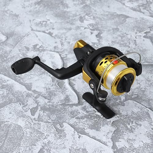 CLISPEED Kleine Angelrolle Mit Schnur 200 Modell Aluminium Leichtgewicht Angelspule FüR SüßWasser Und Leichtes Salzwasser Angelrolle Mit GroßEm FassungsvermöGen Und Schnellem Wechsel