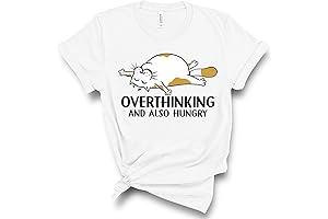 Funny Cat Shirt: Overthinking and Hungry