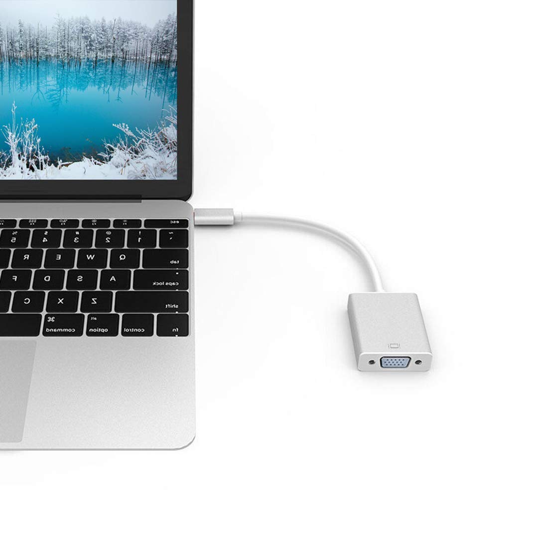 USB Type C to VGA Adapter, USB 3.1 (Thunderbolt 3) Converter Compatible with MacBook Pro, Air, Dell XPS 13/15, Surface Book 2 and More — Amazon image 2