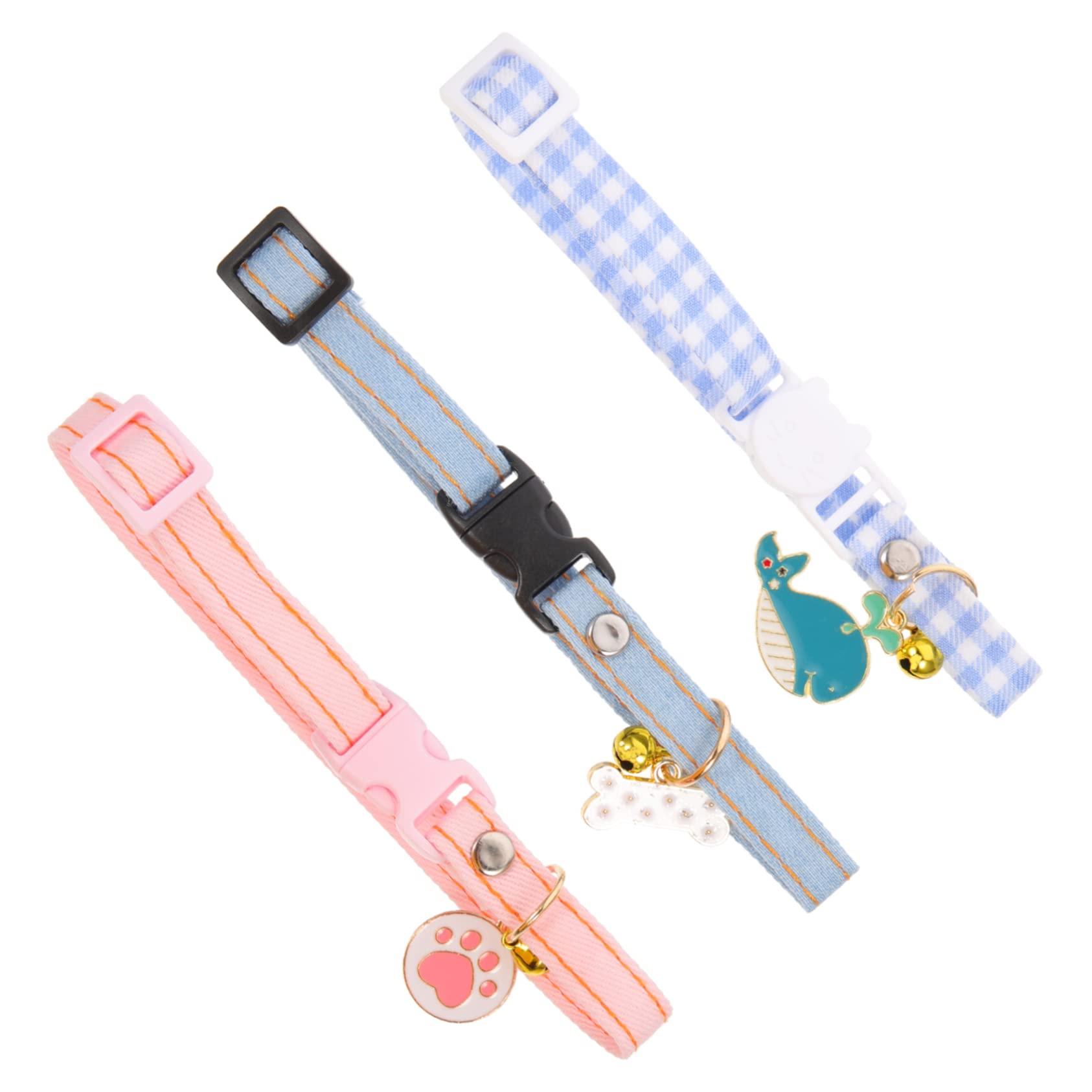 Happyyami 15pièces Collier Décoratif pour Chat avec Clochette Collier Réglable Doux Et Respirant Accessoires Amusants pour Chats Et Chiens De Design Unique