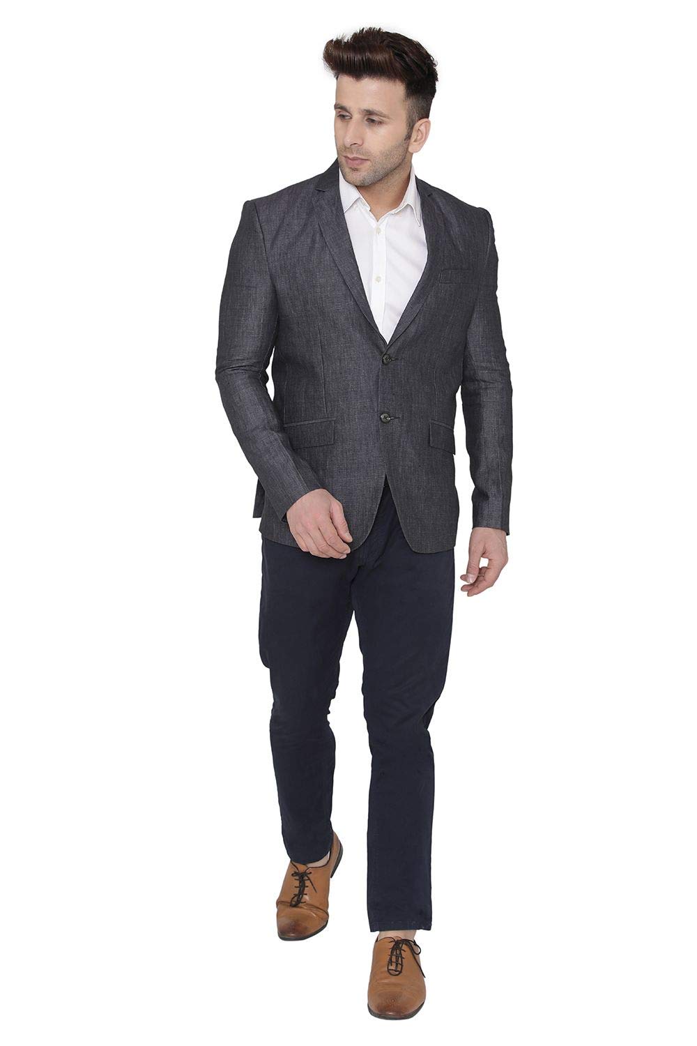 wintage Men's Linen Tailored Fit Solid Evening/Casual Blazer Coat Jacket : Multiple Colors Inside-picture-16