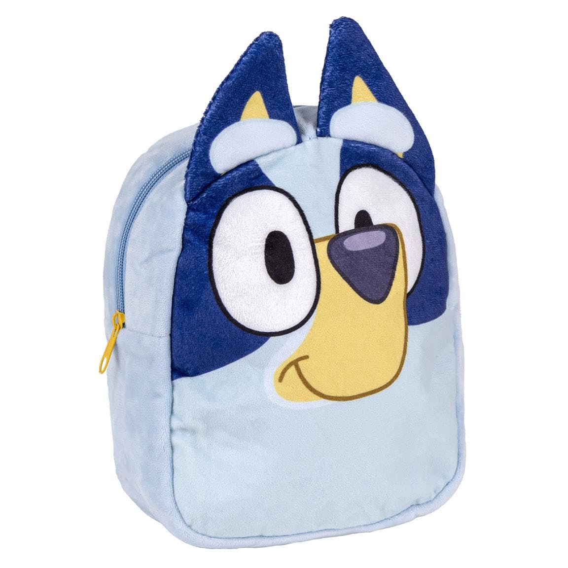 CERDÁ LIFE'S LITTLE MOMENTS Mochila de Guardería de Bluey - Color Azul - 18x22x8 cm - Fabricada en Poliéster - Mochila Pequeña Tipo Peluche - Cierre de Cremallera y Asas Regulables - Producto Original Diseñado en España