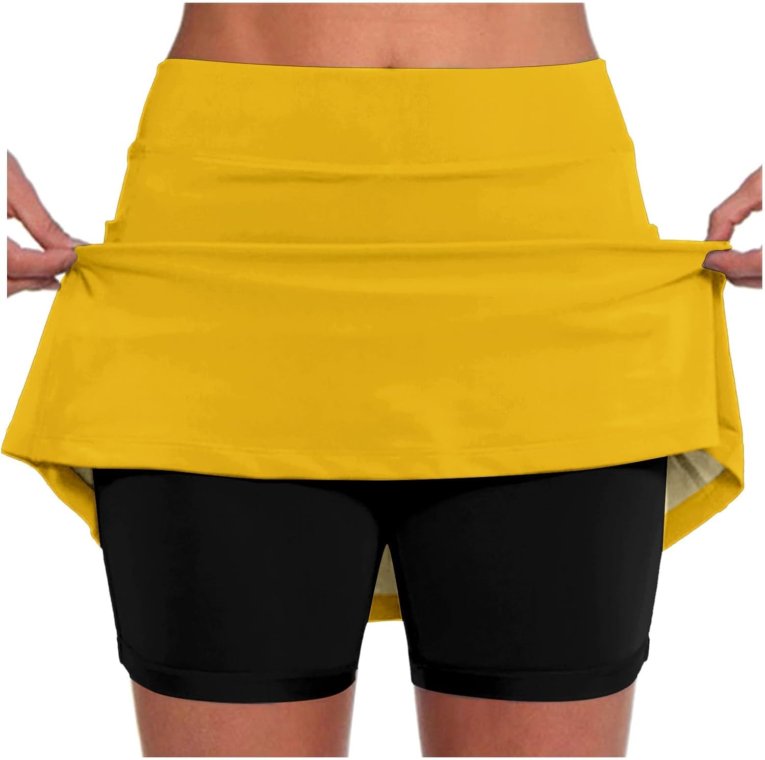Skorts for Women with Pockets - Lightweight Skirt Athletic Inner Shorts for Running Tennis Golf Workout Sports