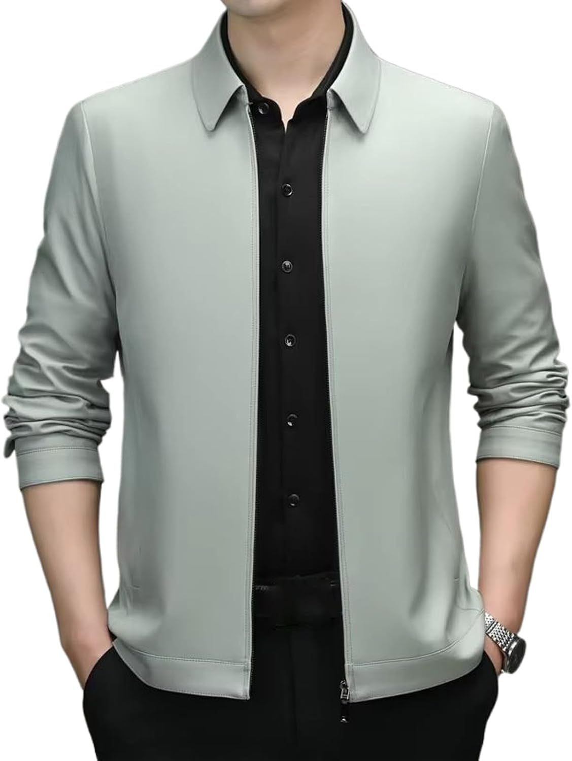 Men's Spring and Autumn Thin Business Casual Jacket Loose Fit
