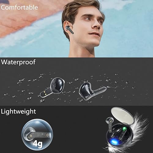 Miniatura 9 de Auriculares de una sola oreja abierta, auricular Bluetooth inalámbrico para un sonido potente, 16 horas de reproducción Bluetooth 5.2 auricular