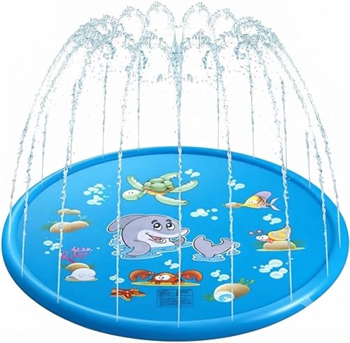 Kids Outdoor Splash Pad Sprinkler Mat – Inflatable Water Spray Play Mat for Garden Summer Fun
