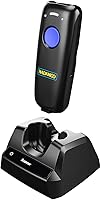 NADAMOO Wireless Bluetooth Barcode Scanner with Charging Dock - 1D Portable USB Reader for Inventory, iPhone iPad Android iOS Tablets