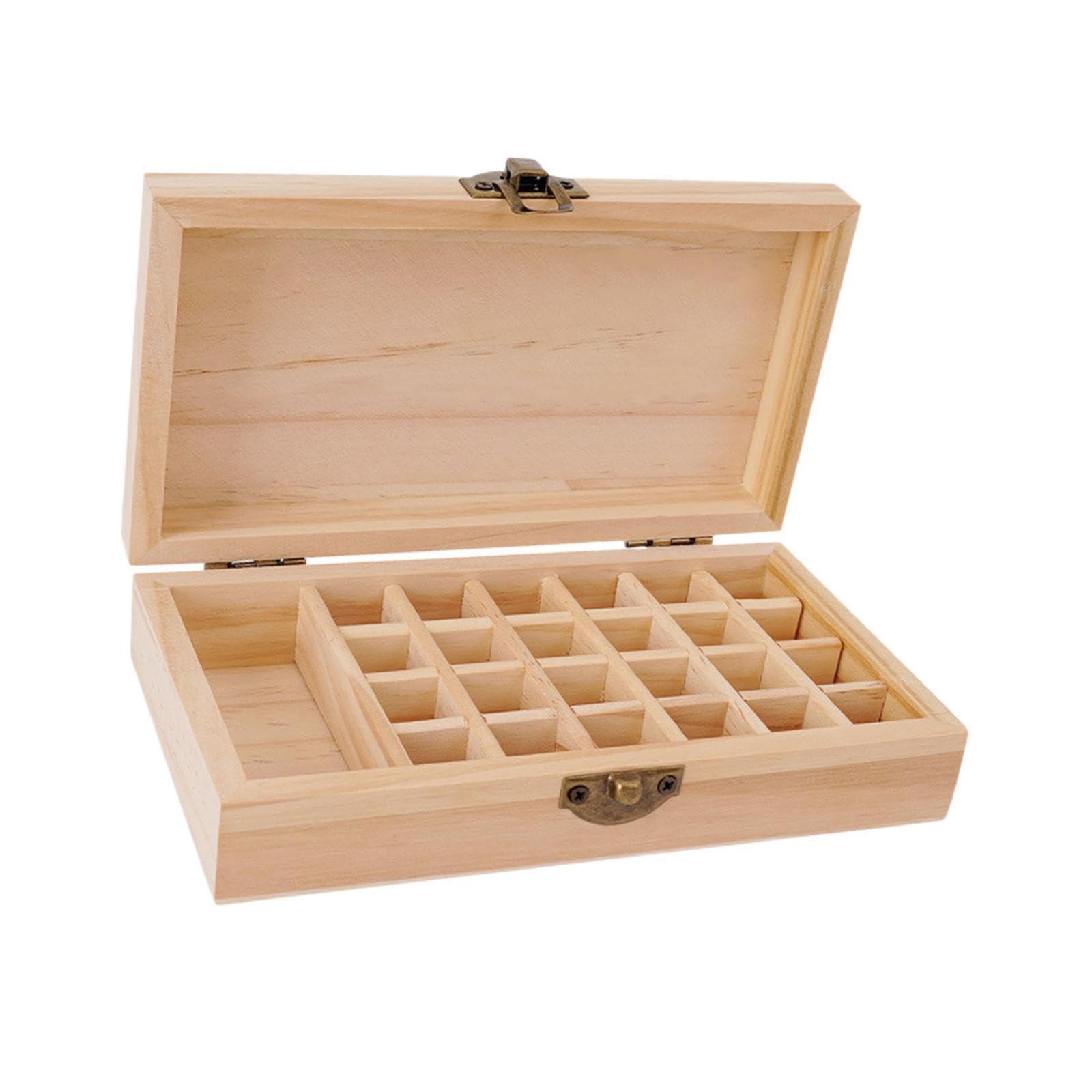 Zambuph Essential Oil Display Rack Wooden Shelf 25 Slots Vintage Organizer Holder Durable And Secure Storage Wooden Box Features 241 Compartments Rotating