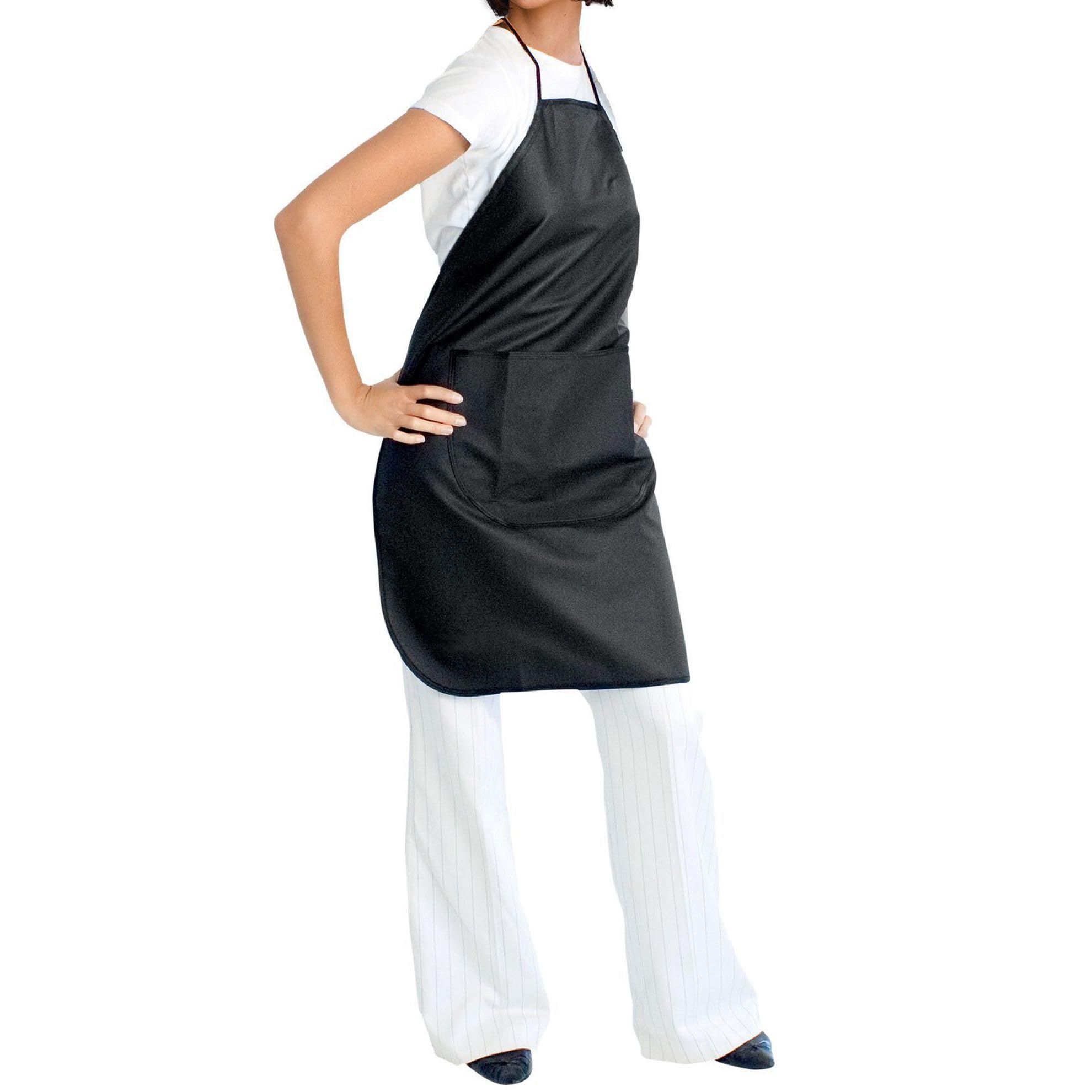 Tablier leatherette noir élégant en simili cuir haut de gamme
