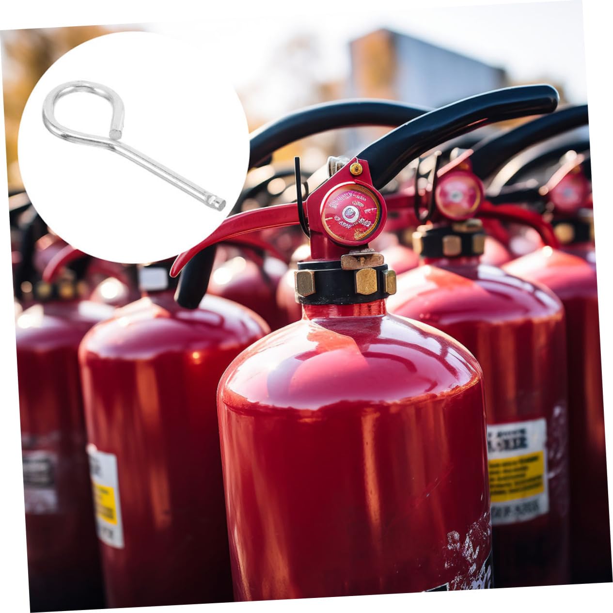 jojofuny 100piezas Pestillo De Seguridad Para Extintor Pasadores De Repuesto Accesorios Para Equipo Contra Incendios Uso Instalaciones Industriales y Comerciales Material Resistente