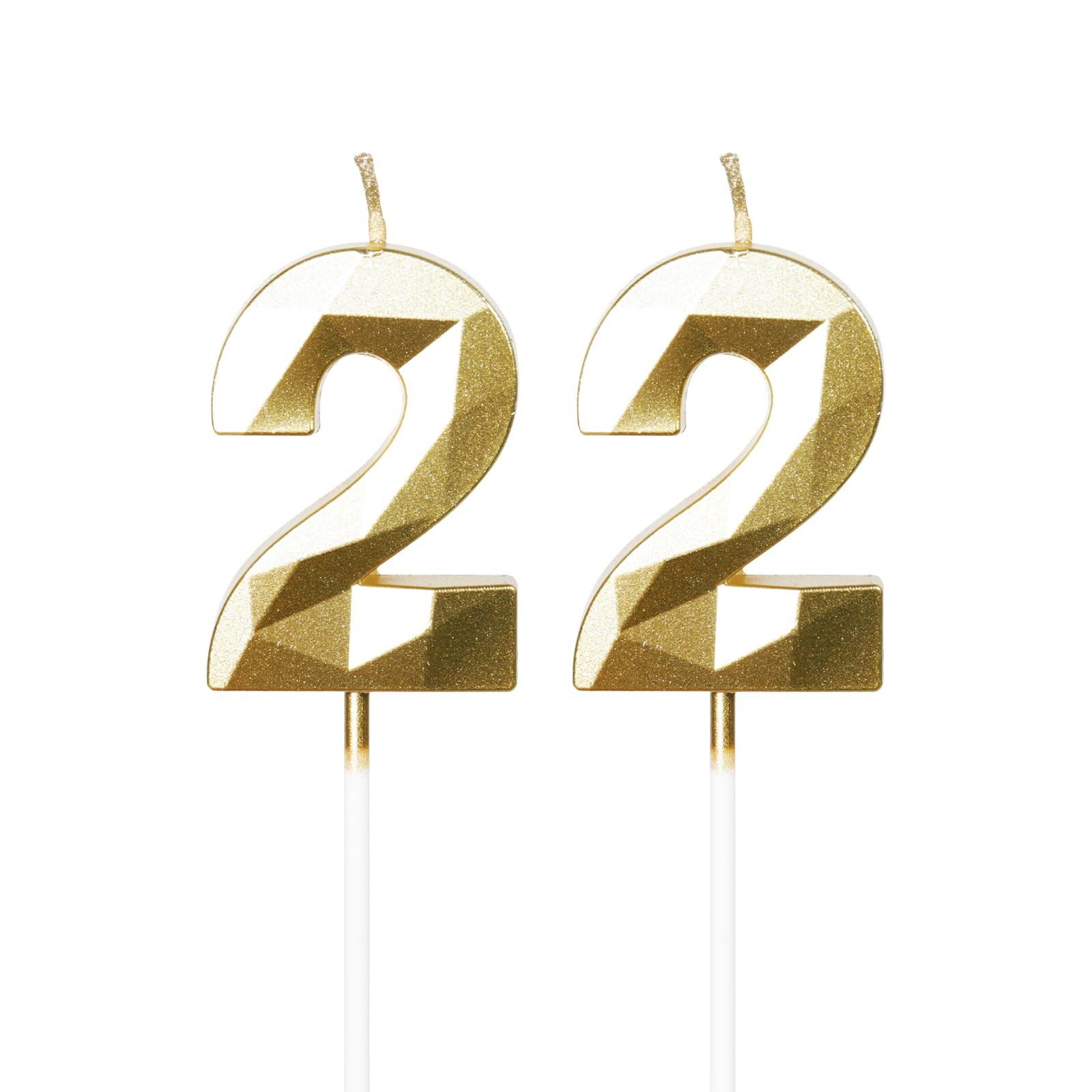 Yiran 50th Birthday Candles, Gold Number 50 Happy Birthday Candles, Cake Topper Decorations for Birthday Party, Wedding Anniversary Celebration Supply — view 101