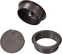 Vista 3 de uxcell Cable de plástico para escritorio de 2 pulgadas, para ojales, 10 unidades, color marrón oscuro