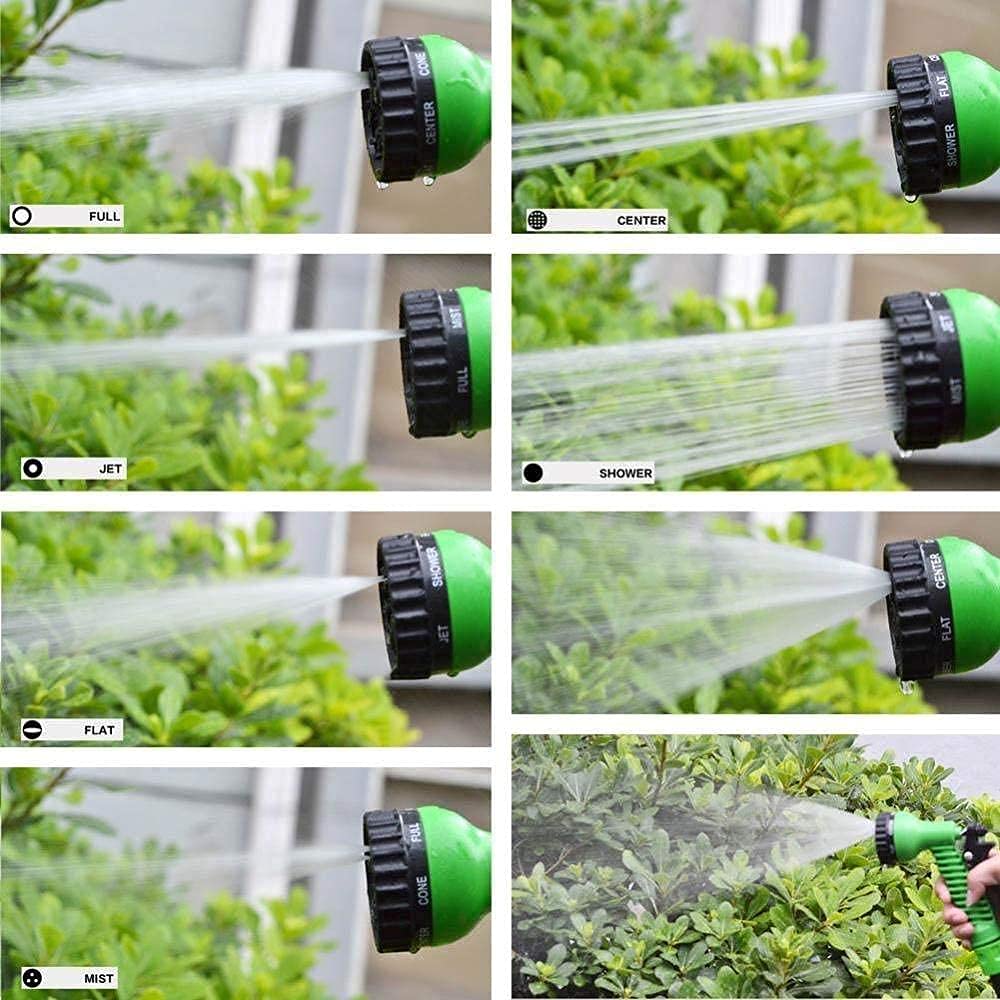 Gartenschlauch expandierbarer Flexibler magischer Schlauch mit 7 Funktion Sprühdüse 45m erweitert Wasser Schlauchrohre Schnellverbinder Leichtgewicht für Auto-Gartenwäsche (Color : 150ft)