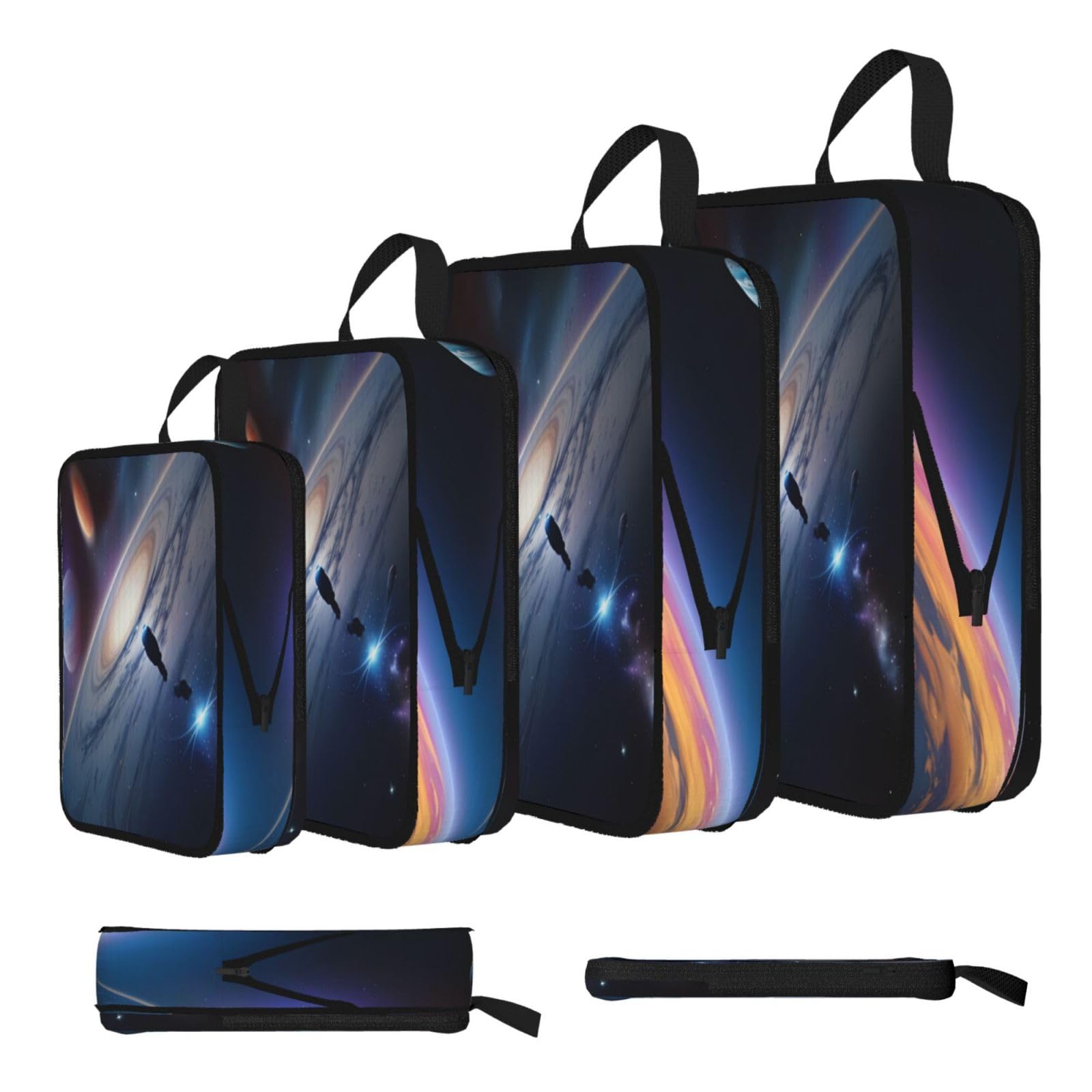 Sxzvvbn Black A Fascinating Universe Compression Packing Cubes 4 Piece Set