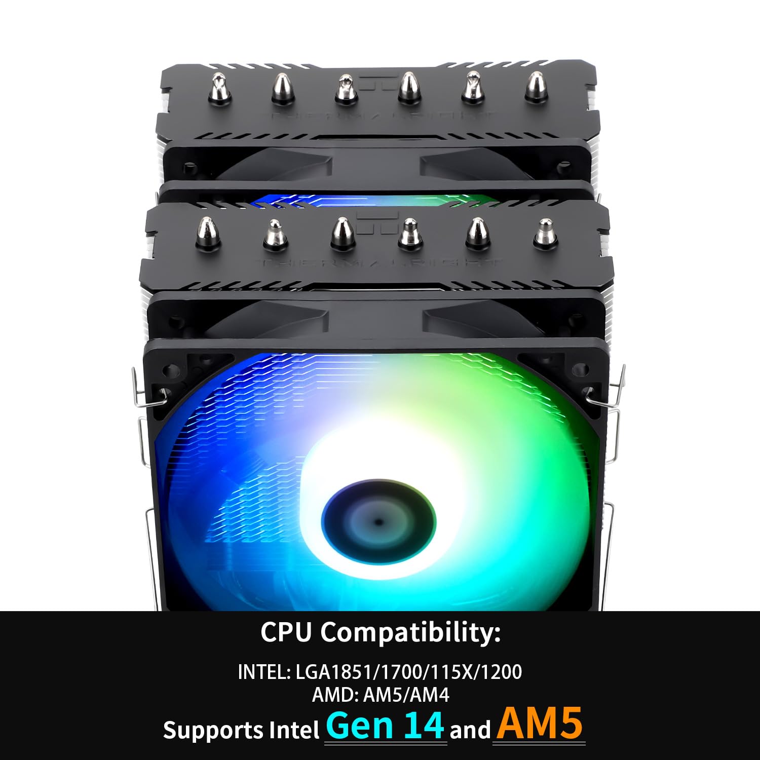 TR -Peerless Assassin 120 SE ARGB CPU Air Cooler, 6 tubi di calore Dual Towers Cooler, con doppia ventola PWM TL-C12C-S, velocità 1550RPM, raffreddamento PC desktop per Intel LGA 1700/1150/1151/1200
