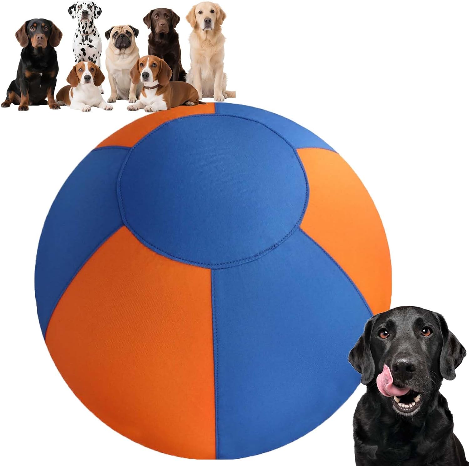 2026 Calming Jumbo Ball for Dogs,10/18/22" Herding Ball for Dogs,Giant Dog Ball,Durable Tear-Resistant Big Ball with Handle Cover & Pump for Exercise Dogs Training & Backyard Play (25cm/10in)