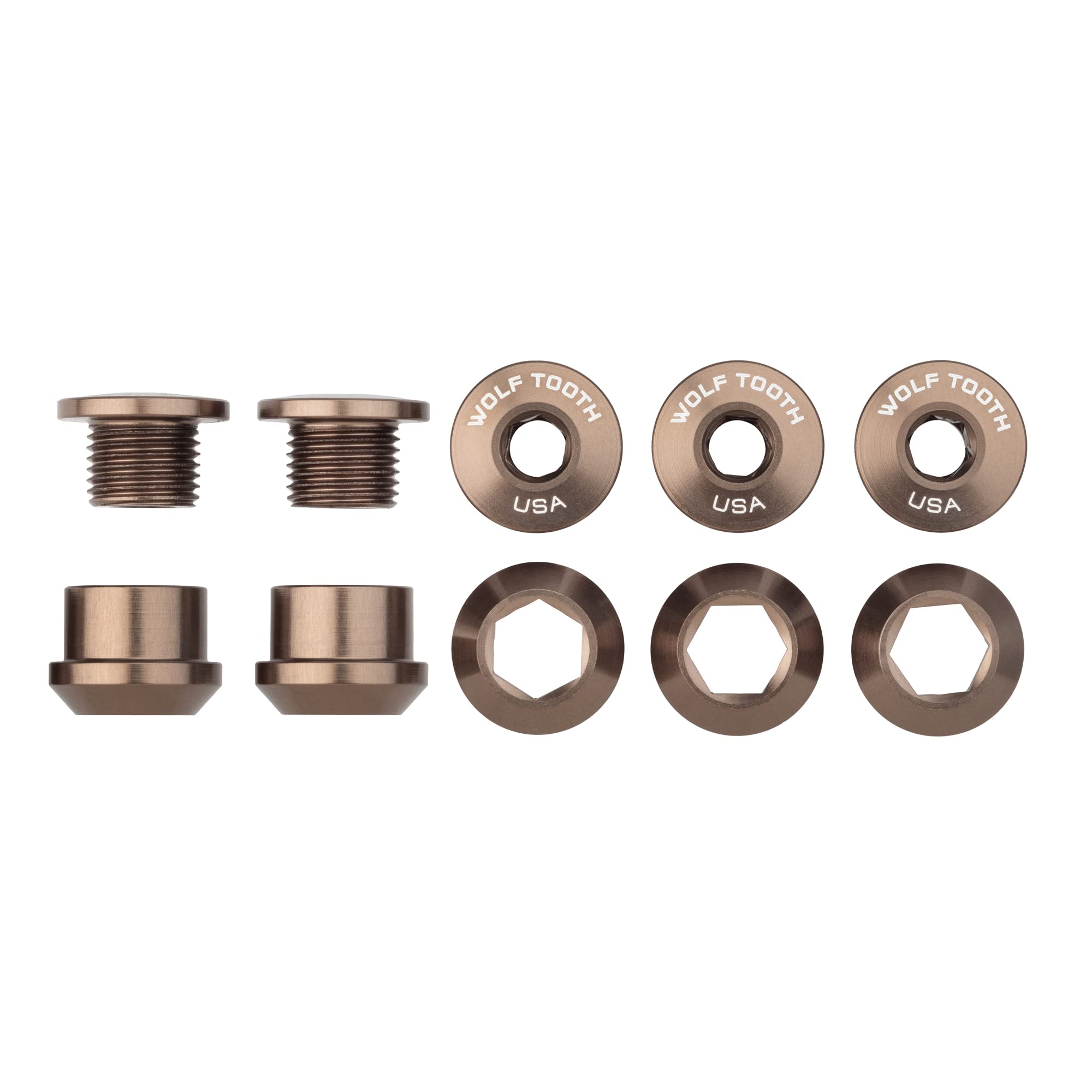 Wolf Tooth Aluminium Cnc Chainring Screw Set 5 Units 6 mm