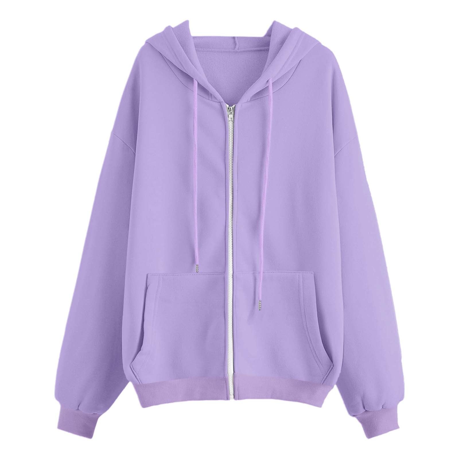 Sweatjacke Damen Kapuzenpullover Langarm Reißverschluss Pullover mit Kapuze Mode Einfarbig Kapuzenjacke Fleecejacke Sport Sweatshirt Jacke Zipper Hoodie Leicht Bequeme Hoodyjacke