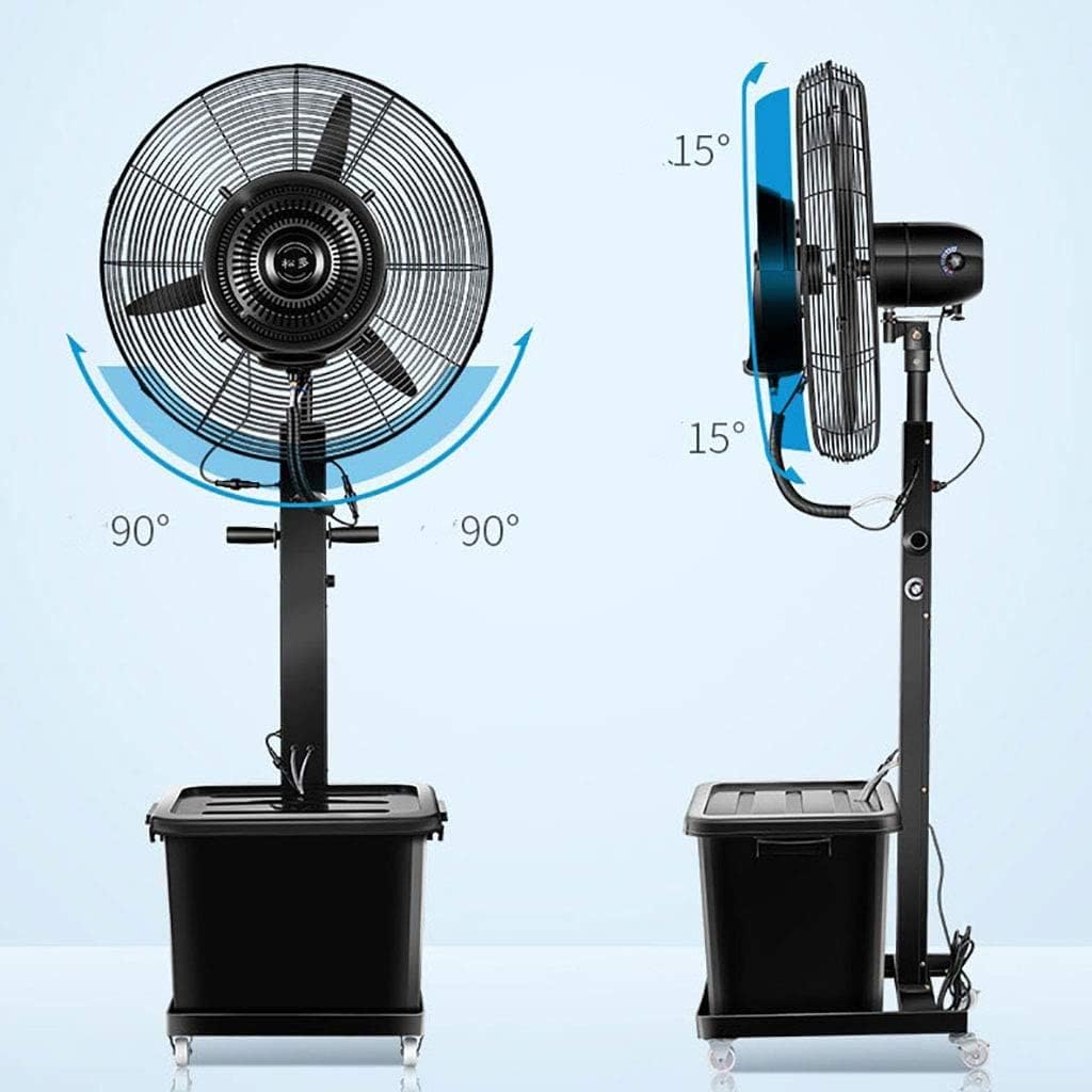 Adjustable Height Pedestal Fans Blowers Misting industrial Fan DC Motor with Water Tank, Copper-810mm