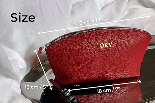 Miniatura 5 de Personalized Set of 3+ Leather Toiletry Bags for Women and Men - Bridesmaids and Groomsmen Gift Idea - Gifts for Maid of Honor and Best Man (Set of