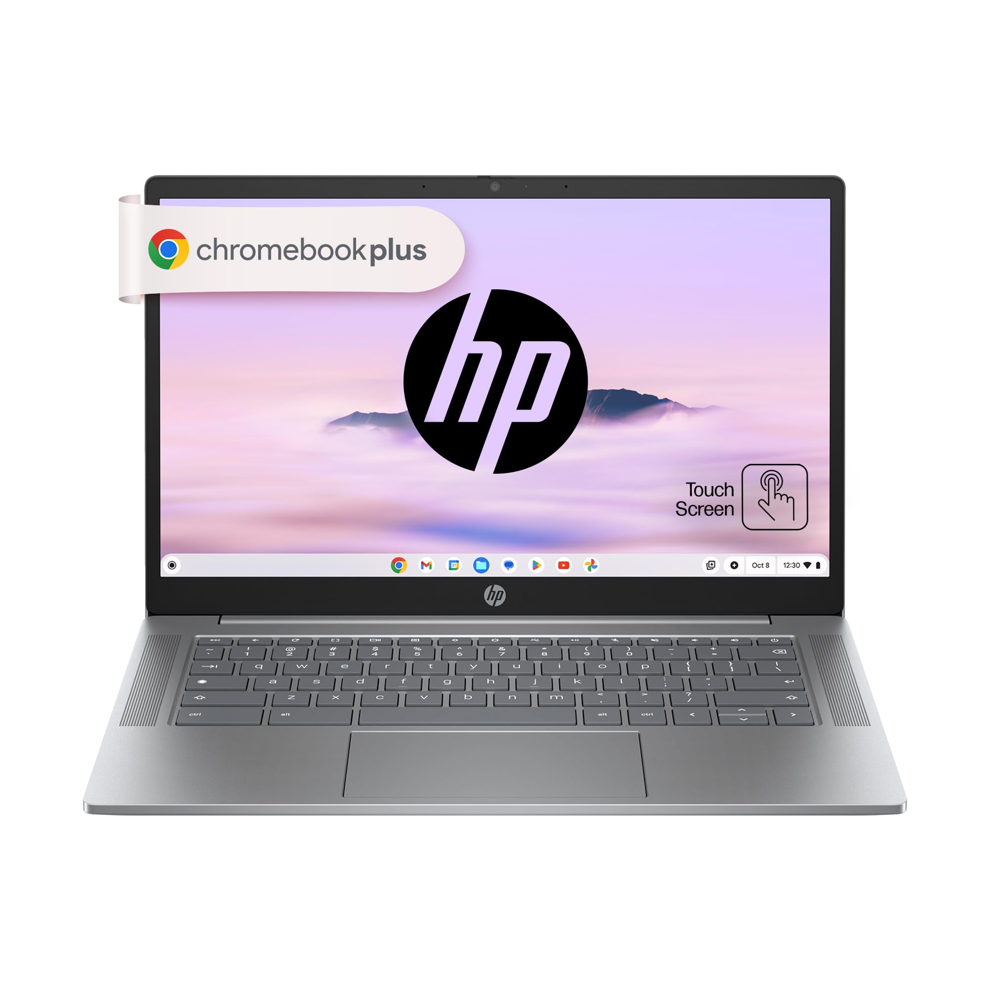 HP Chromebook, Intel Core I3-N305, 8GB LPDDR5, 256GB UFS, 14-Inch (35.6Cm), Anti-Glare, Touchscreen, FHD, Win 11, Silver,1.45Kg, nf0017TU, Intel UHD Graphics, FHD Camera Laptop