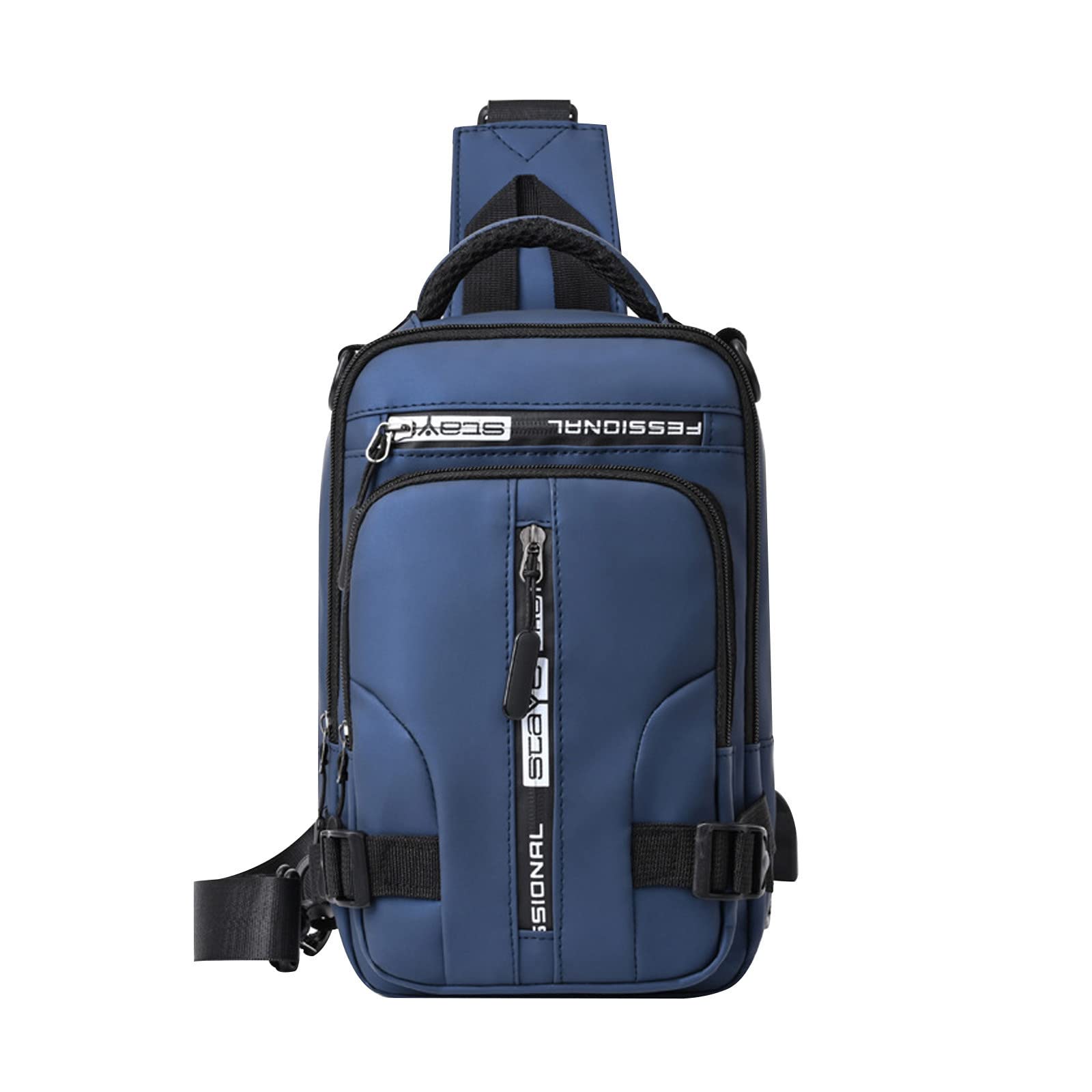 Men Bags Anti Theft Shoulder Bag Sling Bag Watreproof Strap Bag Crossbody Backpack with USB Hole Small Portable Bags Lightweight Hiking Bag Fashion Sport Backpacks Outdoor Travelling Cycling Bags — image 1
