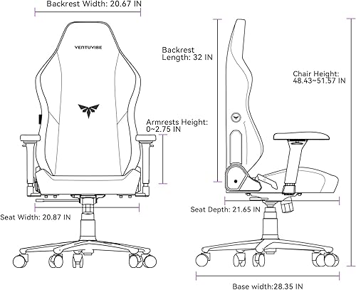 Miniatura 2 de Silla para videojuegos, silla ergonómica de computadora con respaldo alto y soporte lumbar, silla de videojuegos, reposabrazos ajustables 4D,